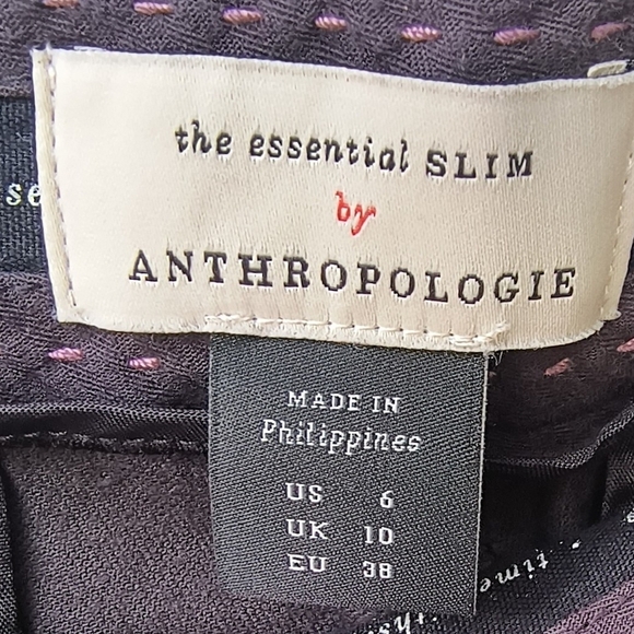 Anthropologie Essential Slim Stylish Black Velvet Velour Pants, 6 - Picture 2 of 10